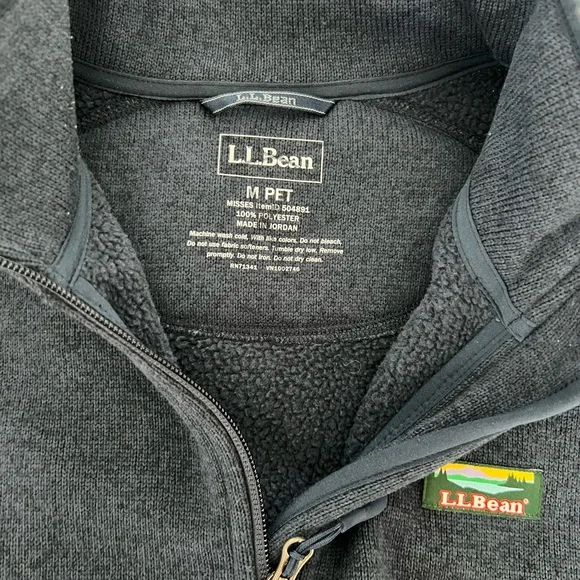 L.L. Bean Navy Fleece Jacket - Picture 3 of 3